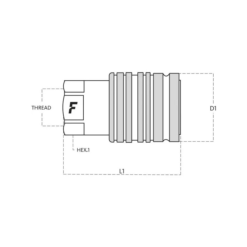 Innesto Idraulico Femmina Faster PV 12 GAS F